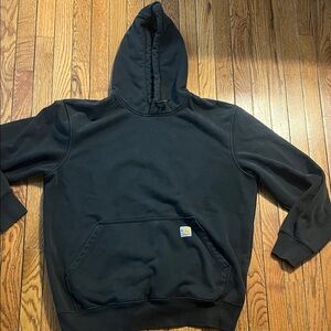 Men’s black loose fit Carhartt sweatshirt rain defender large